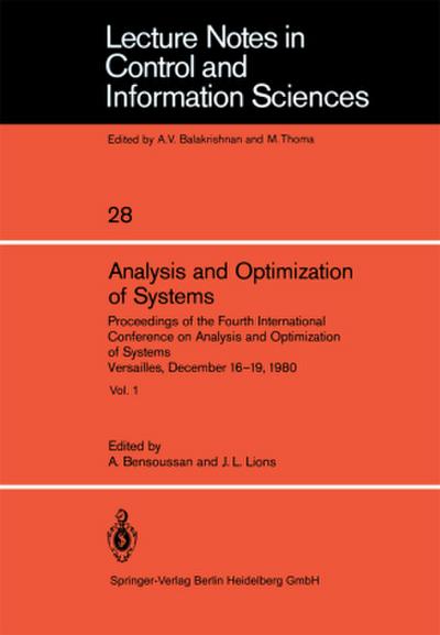Analysis and Optimization of Systems