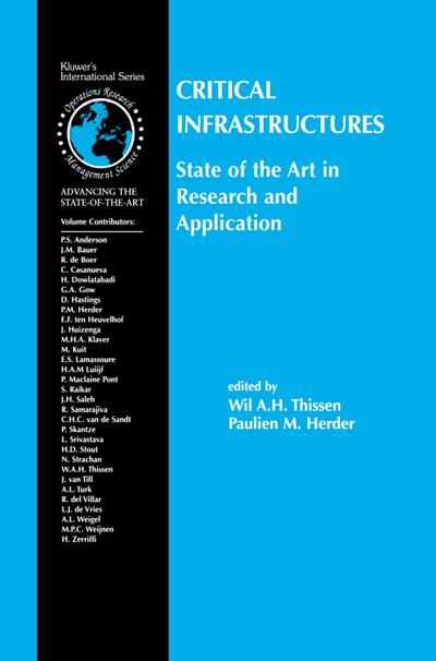 Critical Infrastructures State of the Art in Research and Application