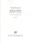 Melody for the C String op. 51for viola and piano