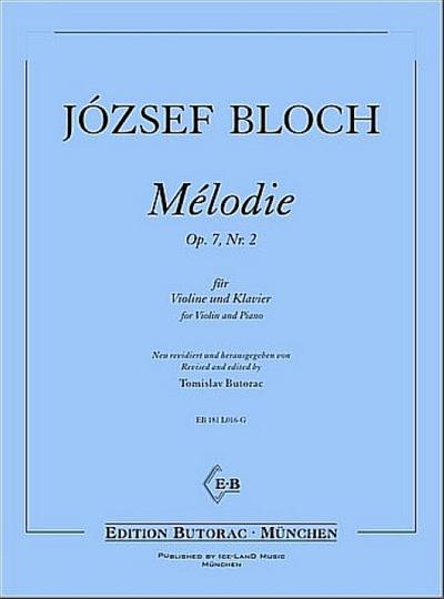 Mélodie op.7,2für Violine und Klavier
