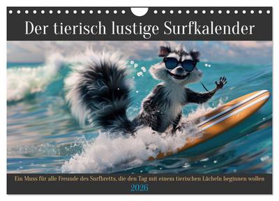 Der tierisch lustige Surfkalender (Wandkalender 2026 DIN A4 quer), CALVENDO Monatskalender