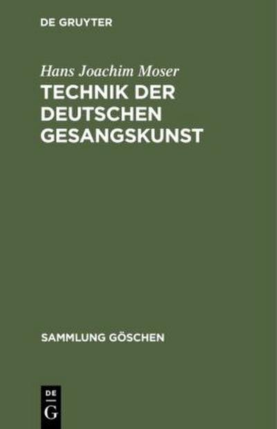Technik der deutschen Gesangskunst