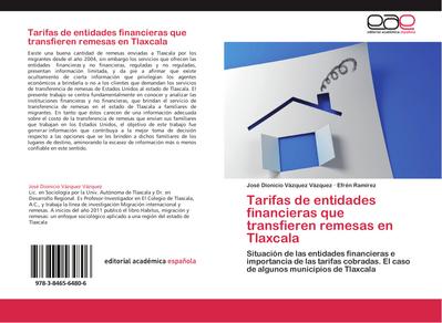 Tarifas de entidades financieras que transfieren remesas en Tlaxcala