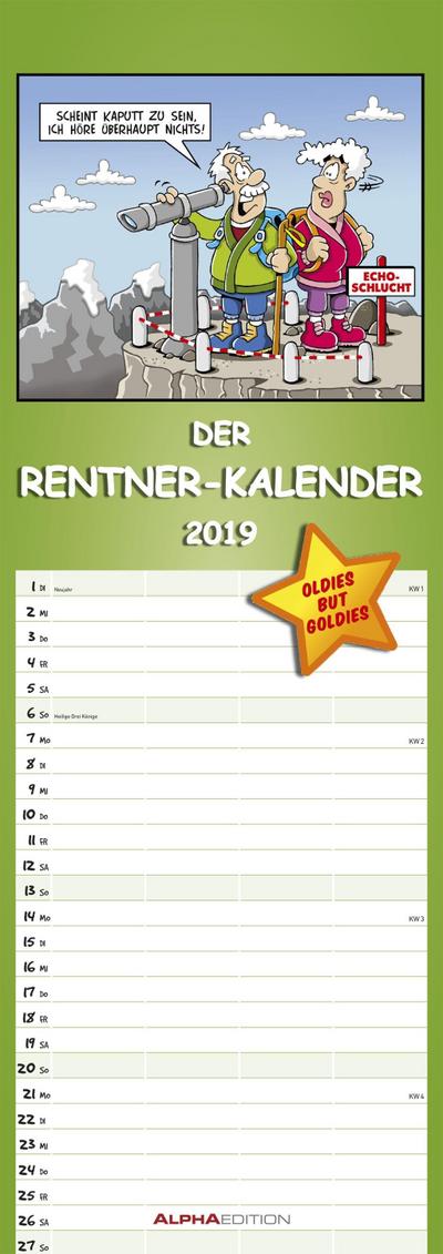 Rentnerkalender 2019 - Streifenkalender