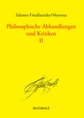 Philosophische Abhandlungen und Kritiken 2