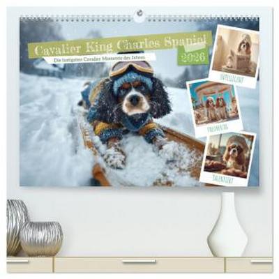 Cavalier King Charles Spaniel. Die lustigsten Cavalier Momente des Jahres. (hochwertiger Premium Wandkalender 2026 DIN A2 quer), Kunstdruck in Hochglanz