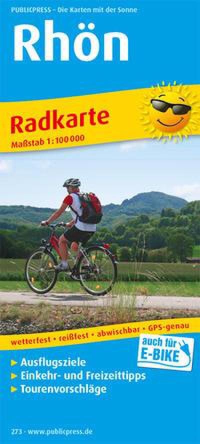 Rhön: Radkarte mit Ausflugszielen, Einkehr- & Freizeittipps, wetterfest, reissfest, abwischbar, GPS-genau. 1:100000 (Radkarte / RK)