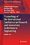 Proceedings of the International Conference on Research and Innovations in Mechanical Engineering