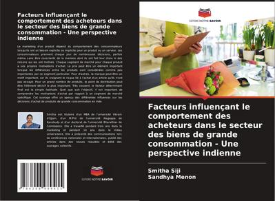 Facteurs influençant le comportement des acheteurs dans le secteur des biens de grande consommation - Une perspective indienne