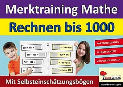 Merktraining Mathe - Rechnen bis 1000