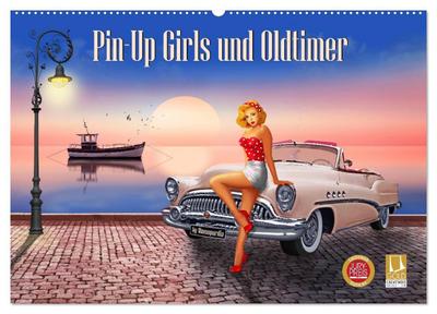 Pin-Up Girls und Oldtimer by Mausopardia (Wandkalender 2026 DIN A2 quer), CALVENDO Monatskalender