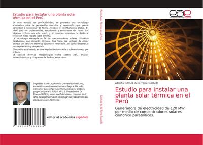 Estudio para instalar una planta solar térmica en el Perú