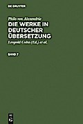 Philo von Alexandria: Die Werke in deutscher Übersetzung. Band 7