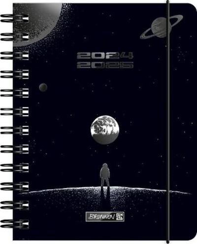 Schülerkalender 2024/2025 "Outer Space", 1 Seite = 1 Tag, A6, 352 Seiten, schwarz