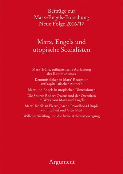 Marx, Engels und utopische Sozialisten; Beiträge zur Marx-Engels-Forschung; Hrsg. v. Hecker, Rolf/Sperl, Richard/Vollgraf, Erich; Deutsch