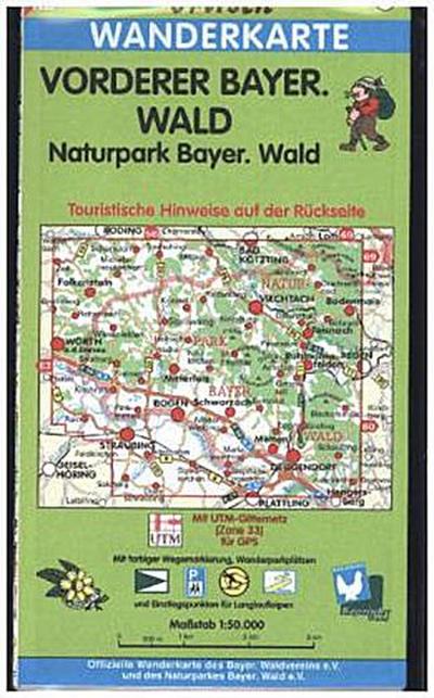 Vorderer Bayerischer Wald / Naturpark Bayerischer Wald 1 : 50 000. Fritsch Wanderkarte