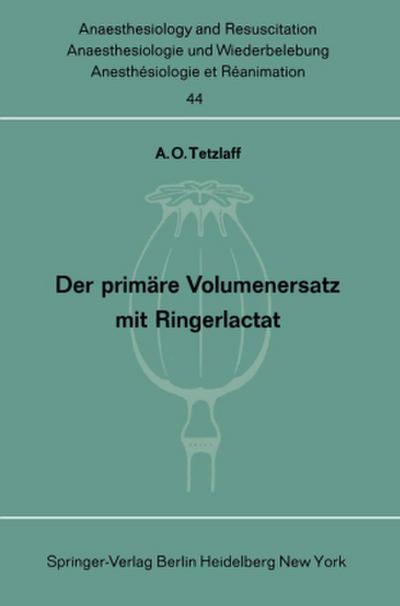Der primäre Volumenersatz mit Ringerlactat