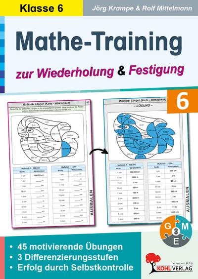 Mathe-Training zur Wiederholung und Festigung / Klasse 6