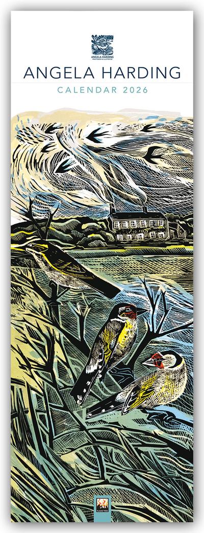 Angela Harding - Slimline-Kalender 2026 - Original Flame Tree Publishing-Kalender Slimeline [Kalender]