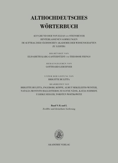 Band V: K-L, 12./13. Lieferung (lib bis fir-liogan)