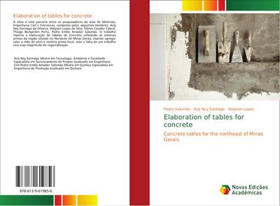 Elaboration of tables for concrete