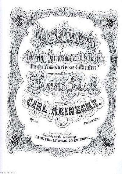 Variationen op.24 über eine Sarabande von J.S. Bachfür Klavier zu 4 Händen