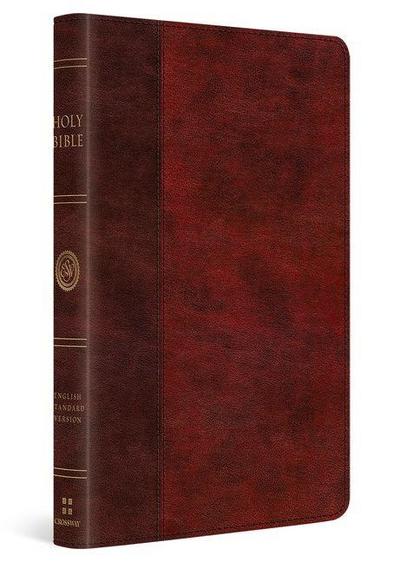 ESV Large Print Thinline Bible (Trutone, Burgundy/Red, Timeless Design)