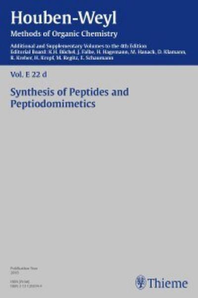Houben-Weyl Methods of Organic Chemistry Vol. E 22d, 4th Edition Supplement