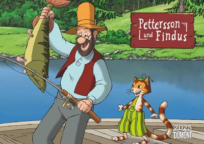 DUMONT - Pettersson & Findus 2025 Wandkalender, 42x29,7cm, Kalender von Sven Nordqvist, mit schönsten Szenen von Pettersson und Kater Findus
