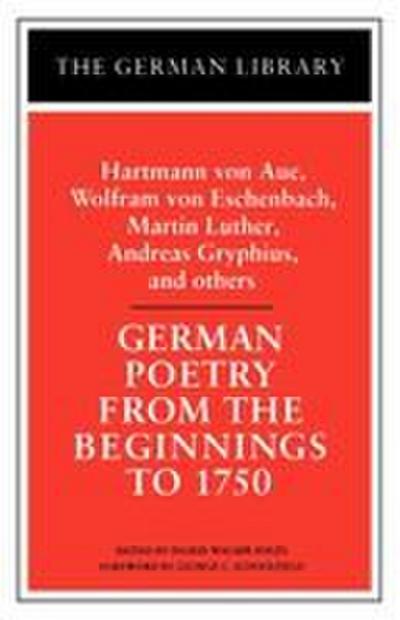 German Poetry from the Beginnings to 1750