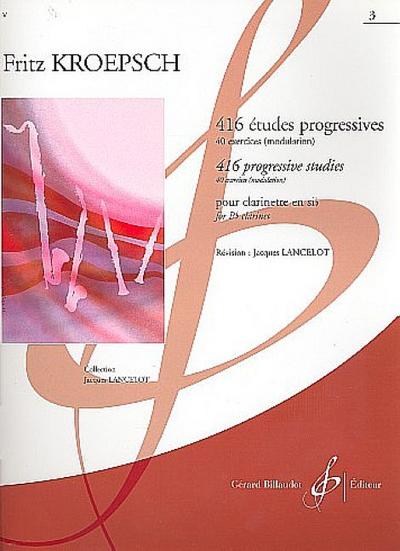 416 études progressives vol.3pour clarinette