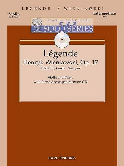 Legende (+Online Audio)for violin and piano