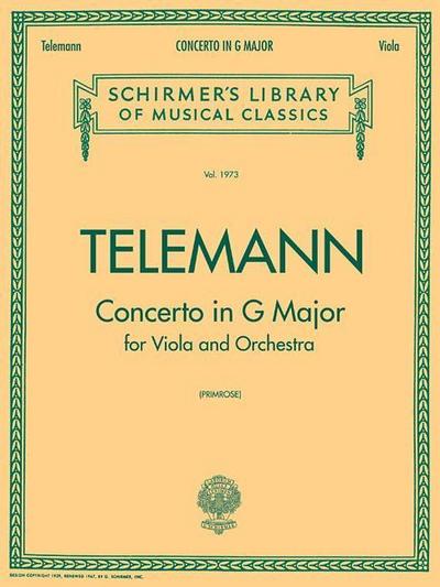 Concerto in G: Schirmer Library of Classics Volume 1973 - Georg Philipp Telemann