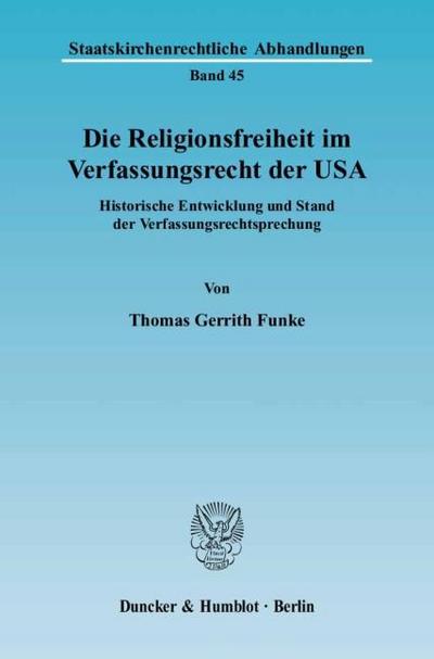 Religionsfreiheit im Verfassungsrecht der USA