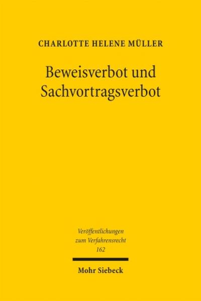 Beweisverbot und Sachvortragsverbot