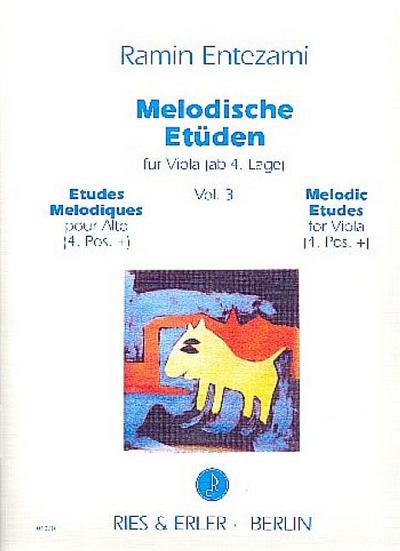 Melodische Etüden Band 3für Viola (ab 4. Lage)