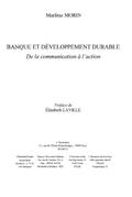 Banque et developpement durable