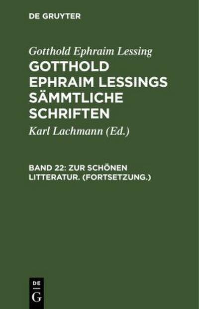 Zur schönen Litteratur. (Fortsetzung.)
