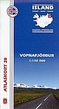 Island Atlaskort 28 Vopnafjördur 1:100.000