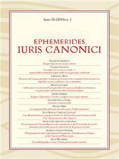 Ephemerides Iuris Canonici