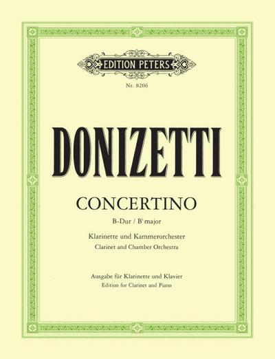 Donizetti, G: Concertino for Clarinet in B Flat (Ed. for Cla