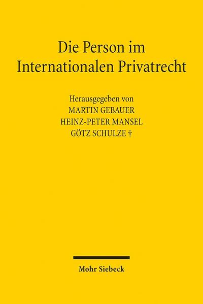 Die Person im Internationalen Privatrecht
