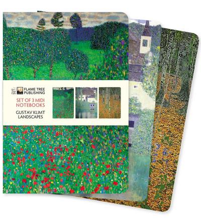 Gustav Klimt: Landscapes Set of 3 MIDI Notebooks