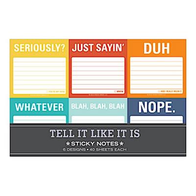 Knock Knock Tell It Like It Is Sticky Note Packet