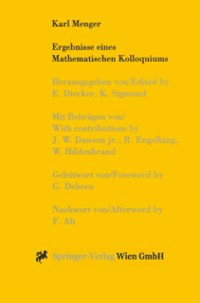 Karl Menger, Ergebnisse eines Mathematischen Kolloquiums