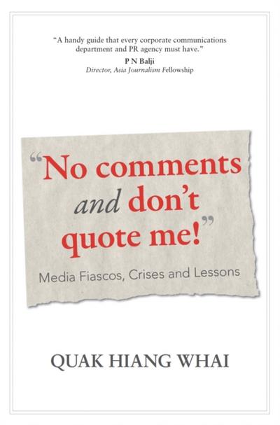 No Comments and Don’t Quote Me!