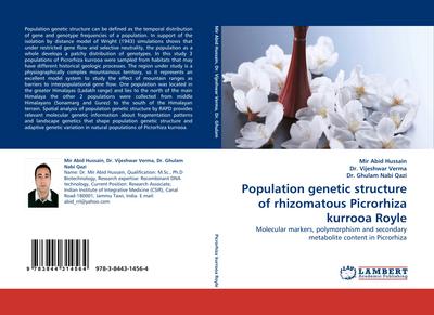 Population genetic structure of rhizomatous Picrorhiza kurrooa Royle