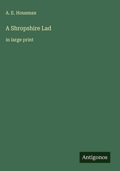 A Shropshire Lad