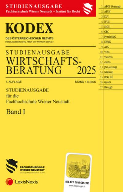 KODEX Wirtschaftsberatung Band I (FH Wr. Neustadt) 2025