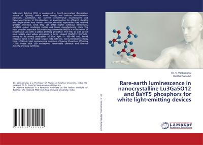Rare-earth luminescence in nanocrystalline Lu3Ga5O12 and BaYF5 phosphors for white light-emitting devices